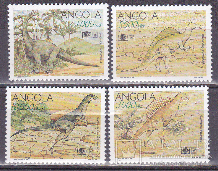 Ангола,1994 динозавры MNH