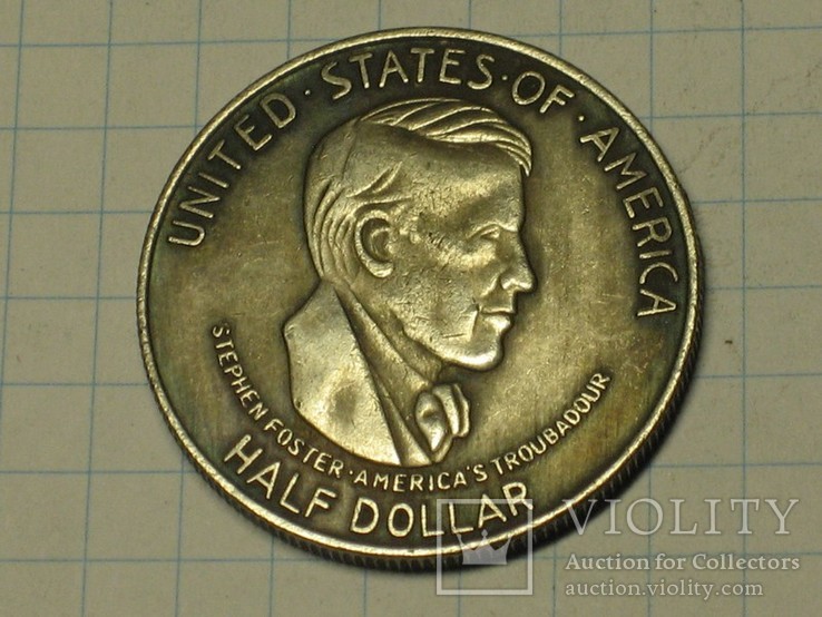Пол доллара 1936 арфа копия, фото №2