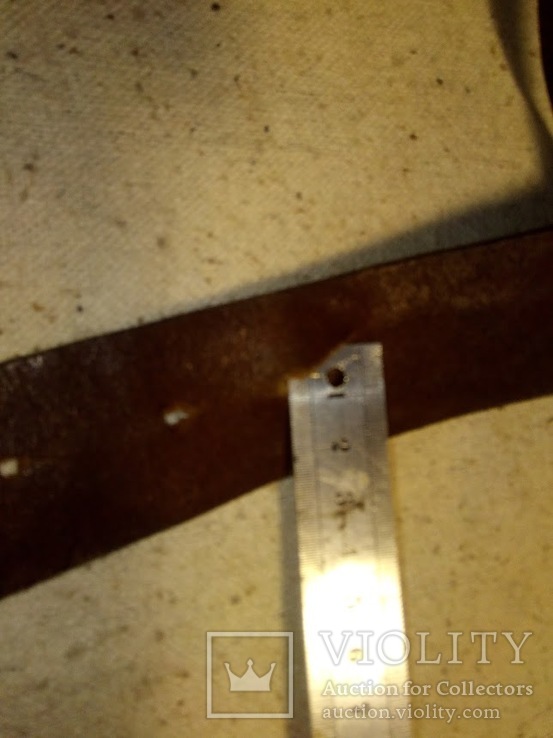 Кожаный пояс с пряжкой трезуб-спичечница, фото №5