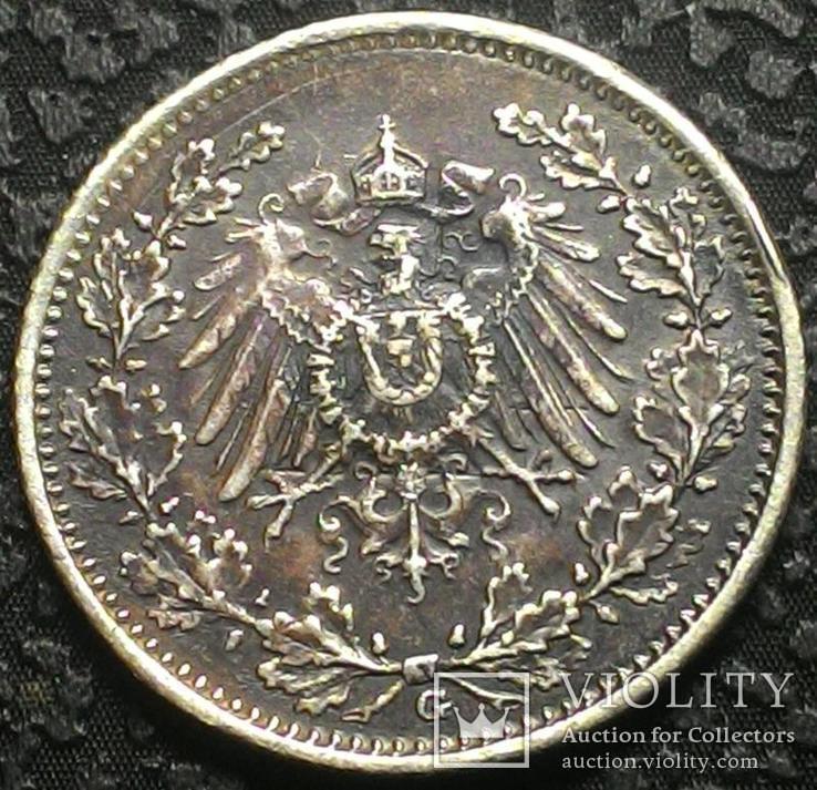 Германия 1/2 марки 1918 год серебро, фото №3
