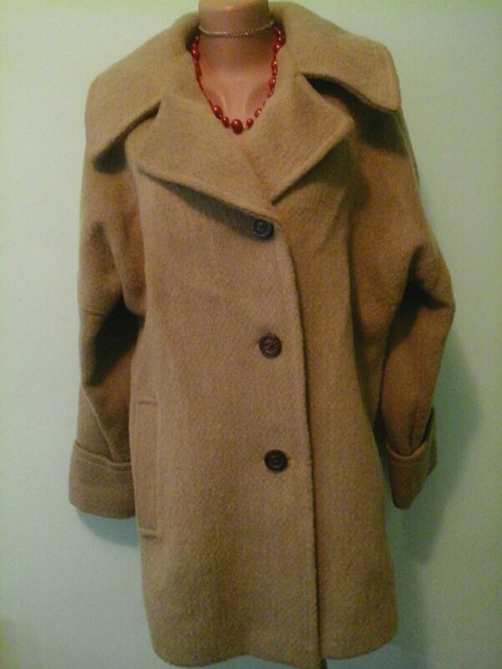 Шерстяное пальто, р.L, нюанс, photo number 3