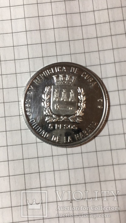 Монета куба 5 песо, фото №2