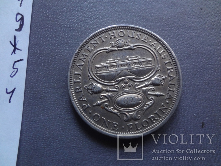 1 флорин 1927 Австралия  серебро  (Ж.5.4)~, фото №5