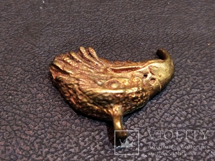 Орел Голова брелок бронза коллекционная миниатюра, фото №5