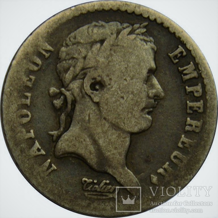 Франция 1/2 франка 1810 год серебро, фото №2