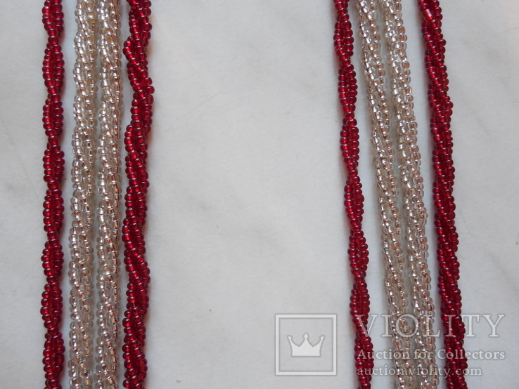 Вінтажні плетені намистини з бісеру. Чехословаччина. 70-ті роки., фото №4