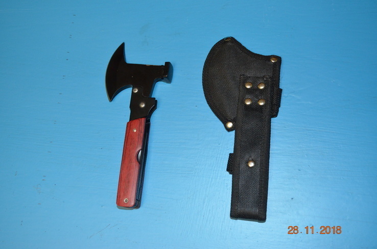 Топорчик,молоток,нож........( 10 или 12 в одном) и чехол на пояс-новое., фото №5
