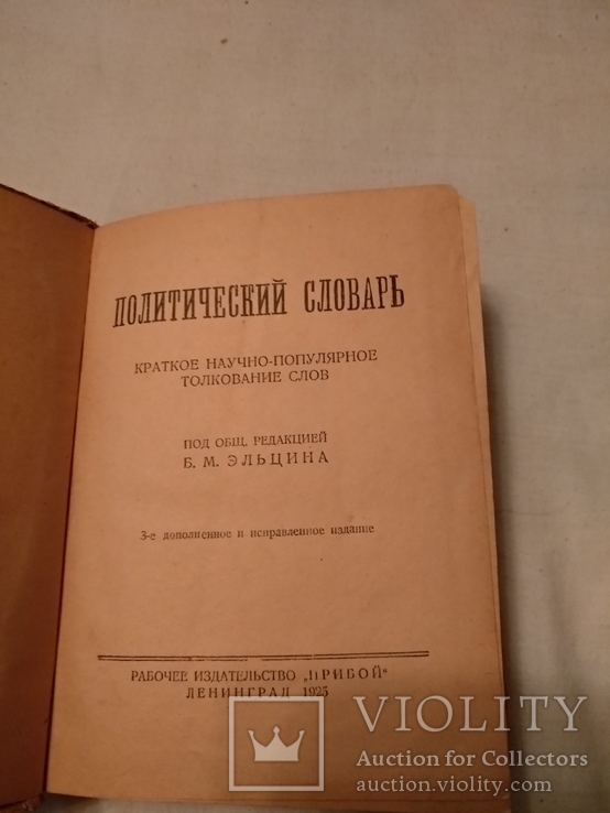 1925 Политический словарь популярный, фото №2