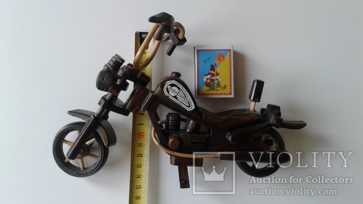 Мотоцикл из дерева ручной работы, фото №13