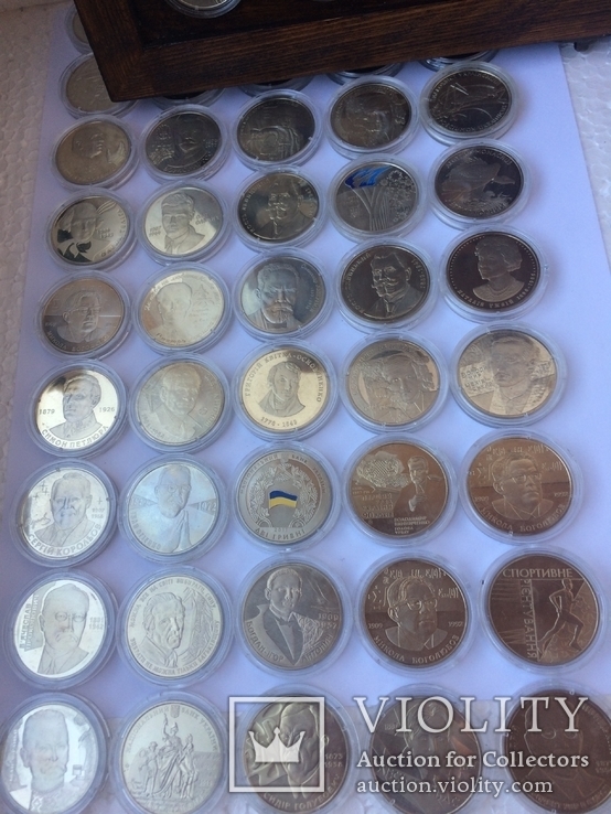 Коллекция монет Украины 120шт. в капсулах (10шт. серебро), фото №4