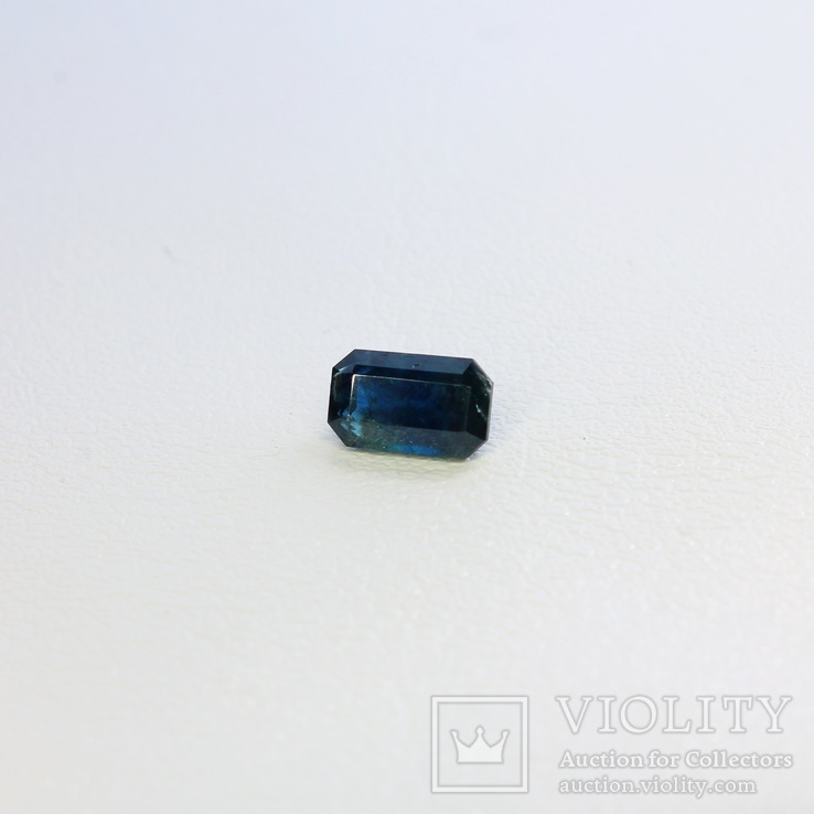 Синий мадагаскарский сапфир 0.88ст негрет 6.5х3.8х3мм, фото №3