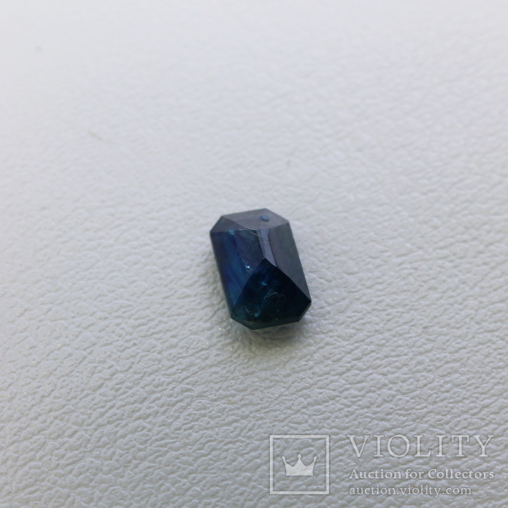Синий мадагаскарский сапфир 0.88ст негрет 6.5х3.8х3мм, фото №4