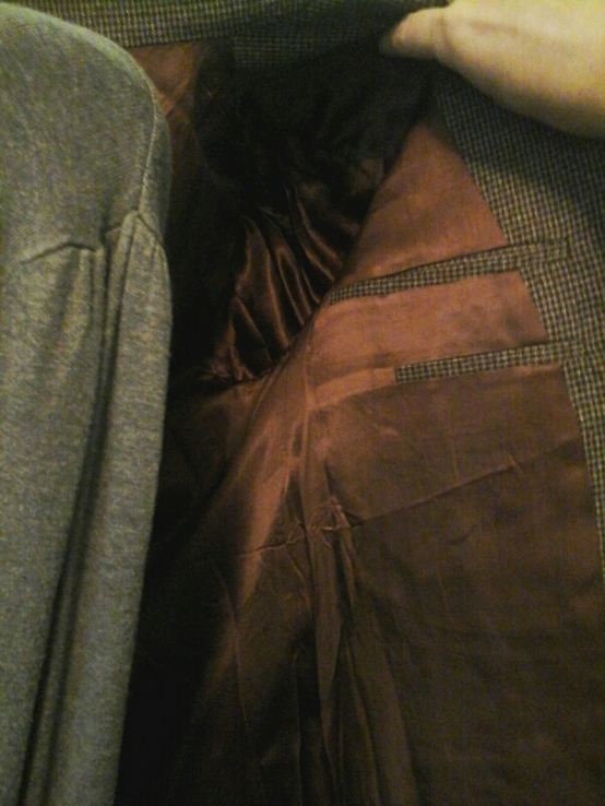 Шерстяной мужской пиджак, демисезон, р.М, новый, фото №8