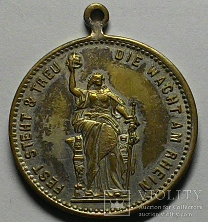 Франция Медаль 1896 год Sedan Metz Strassburg Paris, фото №2