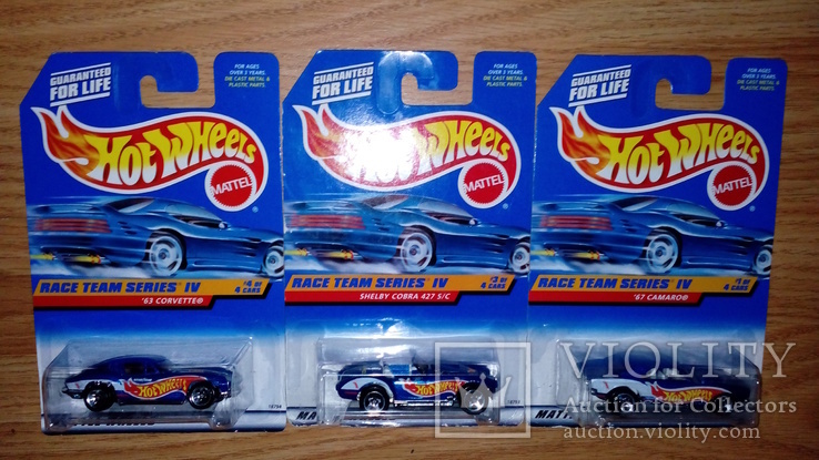 Машинка Хот Вилс Hot Wheels  авто 3 шт  Race Team Series IV, фото №2