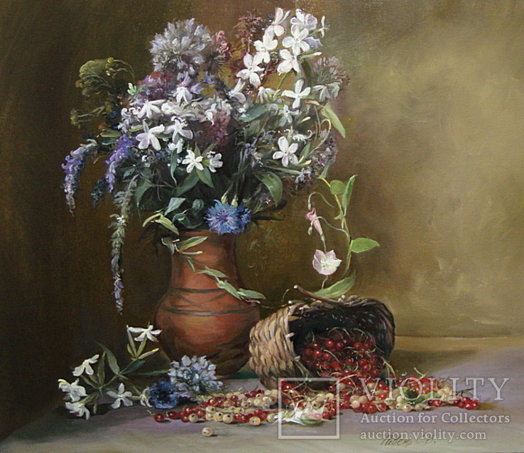 "Букет квітів" 60х70 см;полотно,олія, Півень С.В.