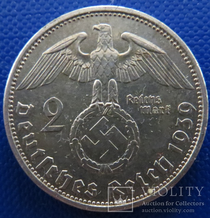 Німеччина 2 марки 1939 рік (А), фото №3