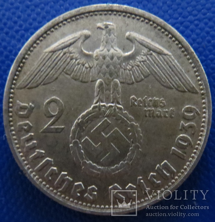 Німеччина 2 марки 1939 рік (D), фото №3