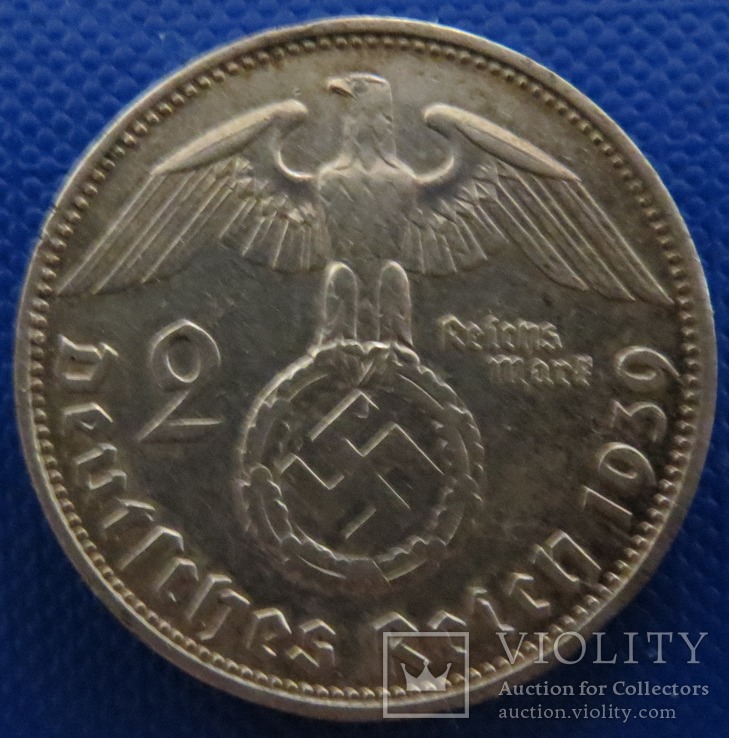 Німеччина 2 марки 1939 рік (J), фото №3