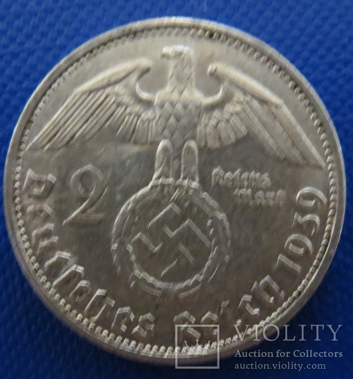 Німеччина 2 марки 1939 рік (G), фото №3