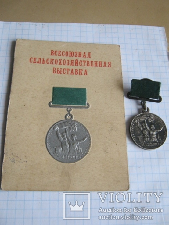 Малая и Большая серебренные  медали ВСХВ + документ, фото №7