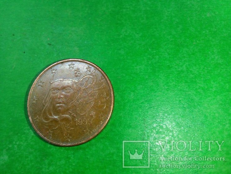 1 евроцент Франция 1999, фото №7