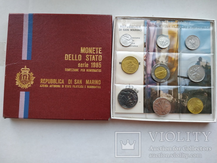 Годовой набор монет,1985 года. Сан-Марино, фото №3