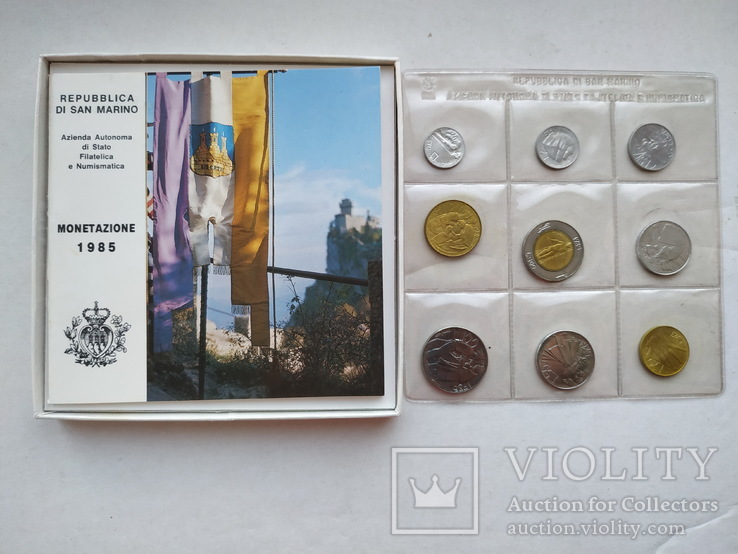 Годовой набор монет,1985 года. Сан-Марино, фото №4