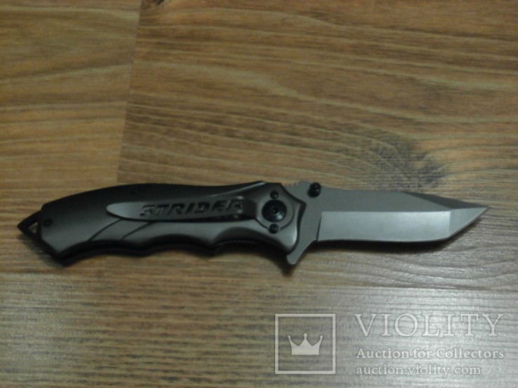 Нож тактический Strider Knives U.S.A. Титановое покрытие. Полуавтомат, фото №6