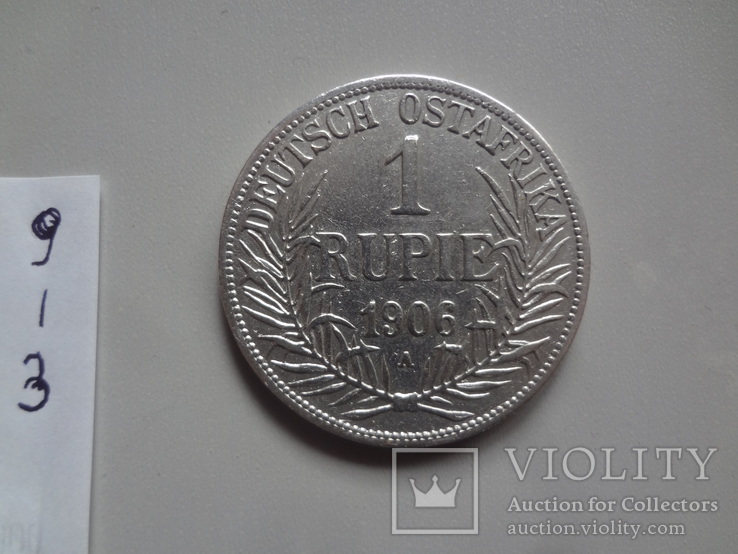 1  рупия  1906  Германская Африка серебро     (9.1.3)~, фото №5
