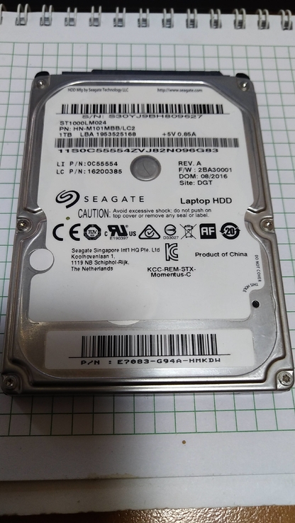 HDD Seagate (Samsung) Spinpoint M8 1TB 5400rpm 8MB ST1000LM024 2.5" SATAII, фото №3