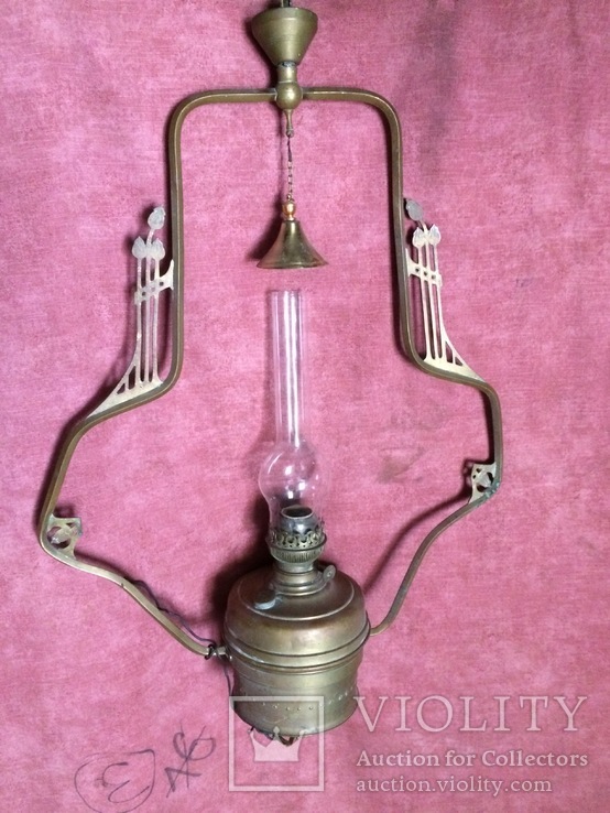 Старинная керосиновая лампа "Matador", подвесная