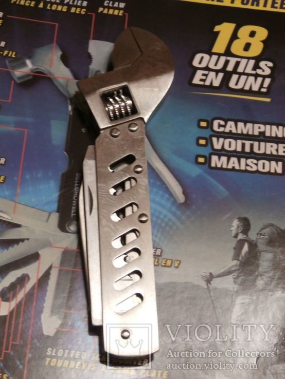 Мультитул 4в1 нож + ключ разводной+нож пила+крестовая отвертка, фото №3