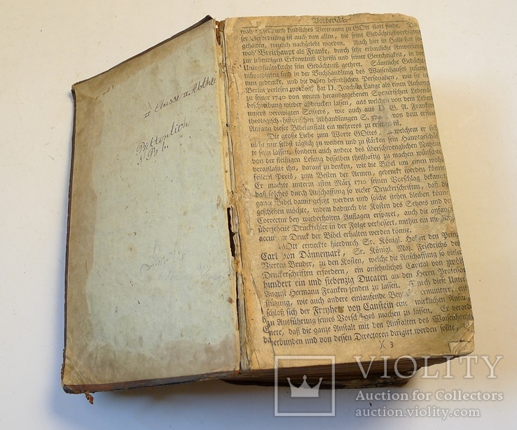 Старинная немецкая церковная книга " Ветхий завет", фото №3