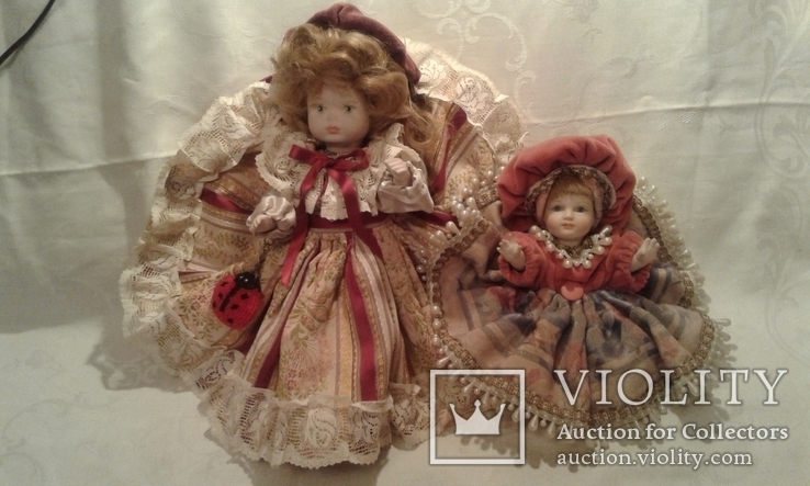Две фарфоровые Венецианские куклы Италия, фото №2