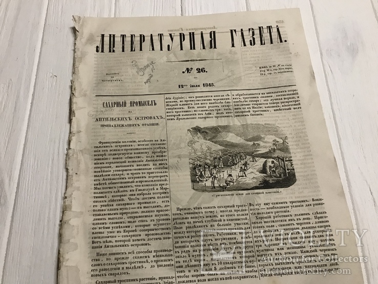 1845 Применение Электричества к земледелию, Литературная газета, фото №3