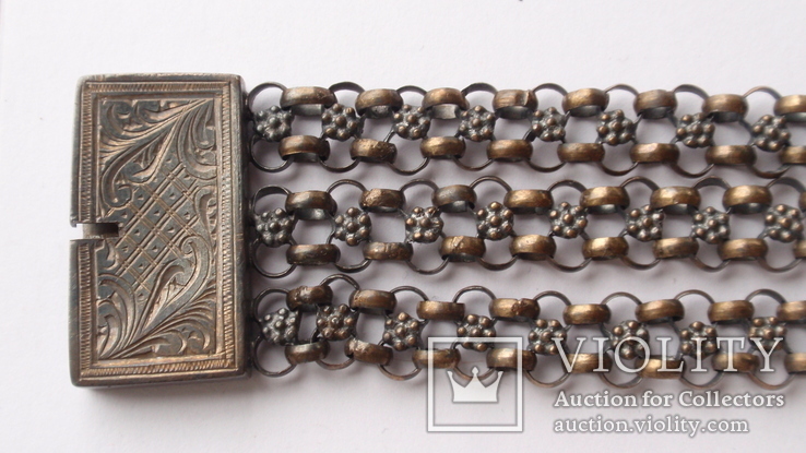 Старинный серебряный браслет, фото №6