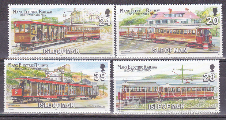 Остров Мен жд. транспорт, паравозы  MNH