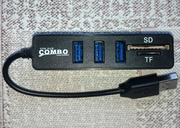 USB-hub: usb3, SD, microSD