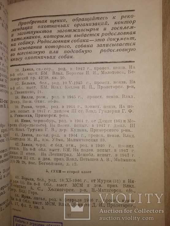 1948 каталог выставки охотничных собак Архангельск, фото №8