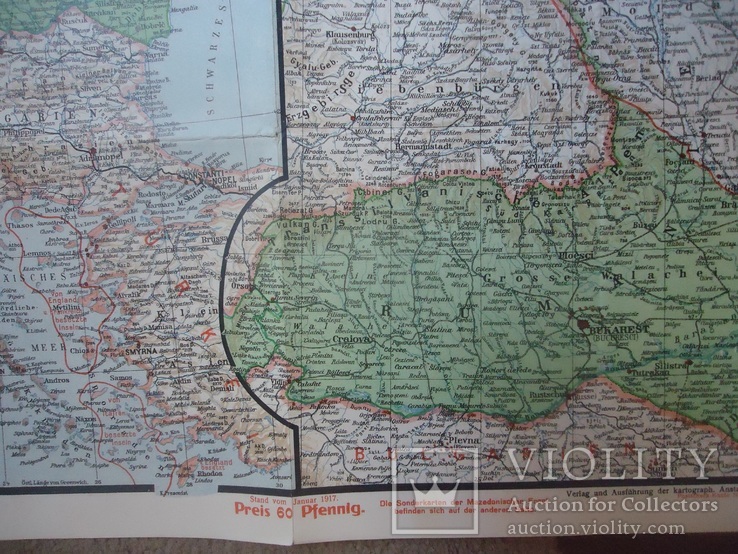 1917 г военная карта Российский театр битв, фото №3
