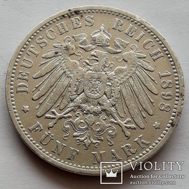 5 марок Вюртемберг 1898 г., фото №3