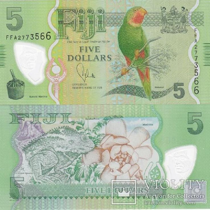 Fiji Фиджи - 5 Dollars 2013 UNC JavirNV