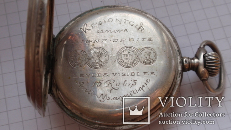 Часы карманные в серебренном корпусе, фото №4