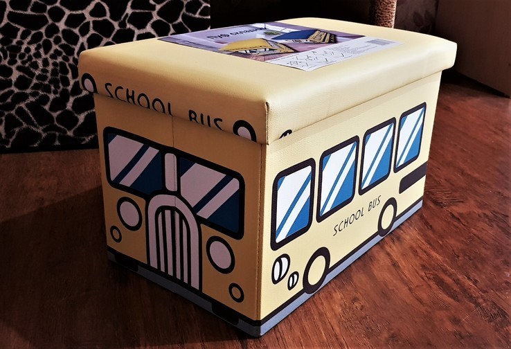 Пуфик-автобус для хранения игрушек и других мелочей, фото №2