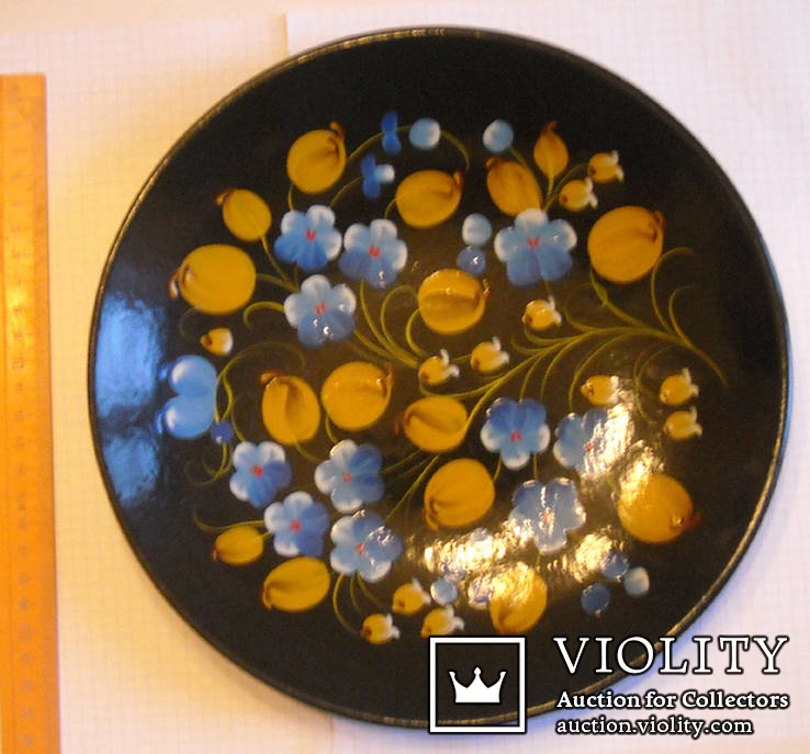  Набор деревянных декоративных тарелок с росписью, фото №5