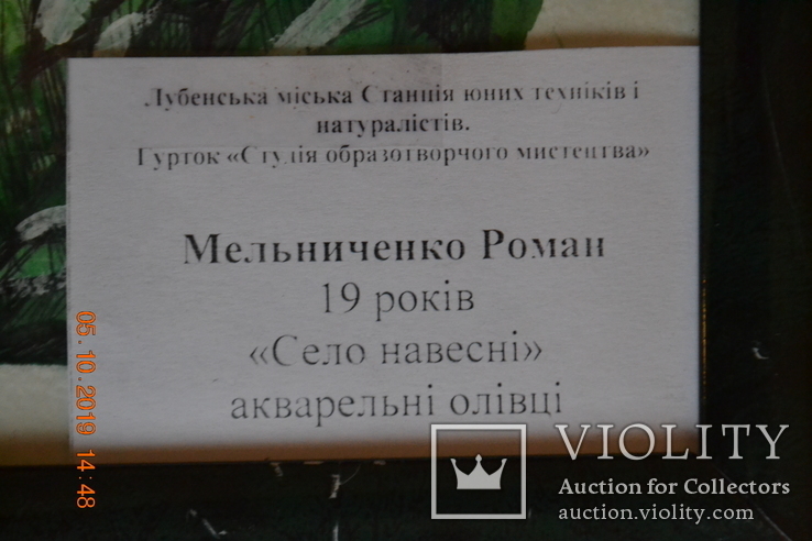 "Село навесні", 40х30 см., квітень 2017 р., акварельні олівці, Рома Мельниченко, 19 років, фото №7