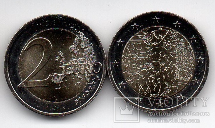 Germany Германия - 2 Euro 2019 - D UNC 30-я годовщина падения Берлинской стены JavirNV