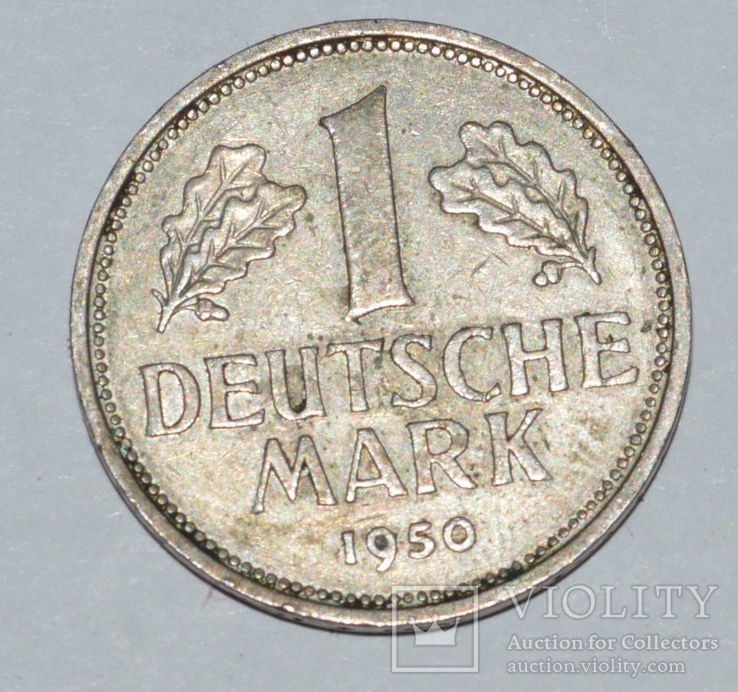  1 марка Германия 1950 F, фото №2