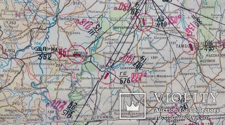 Карта лётчика 50-ых годов, фото №9